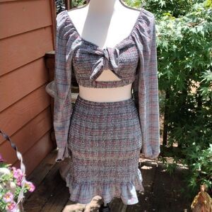 Inspired Hearts Two Piece Top and Skirt